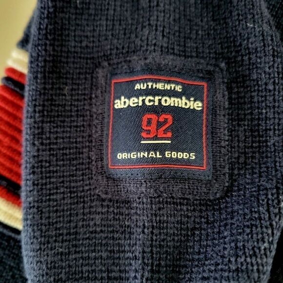 Abercrombie Boys Navy V-neck Long Sleeve Sweater - Picture 8 of 10